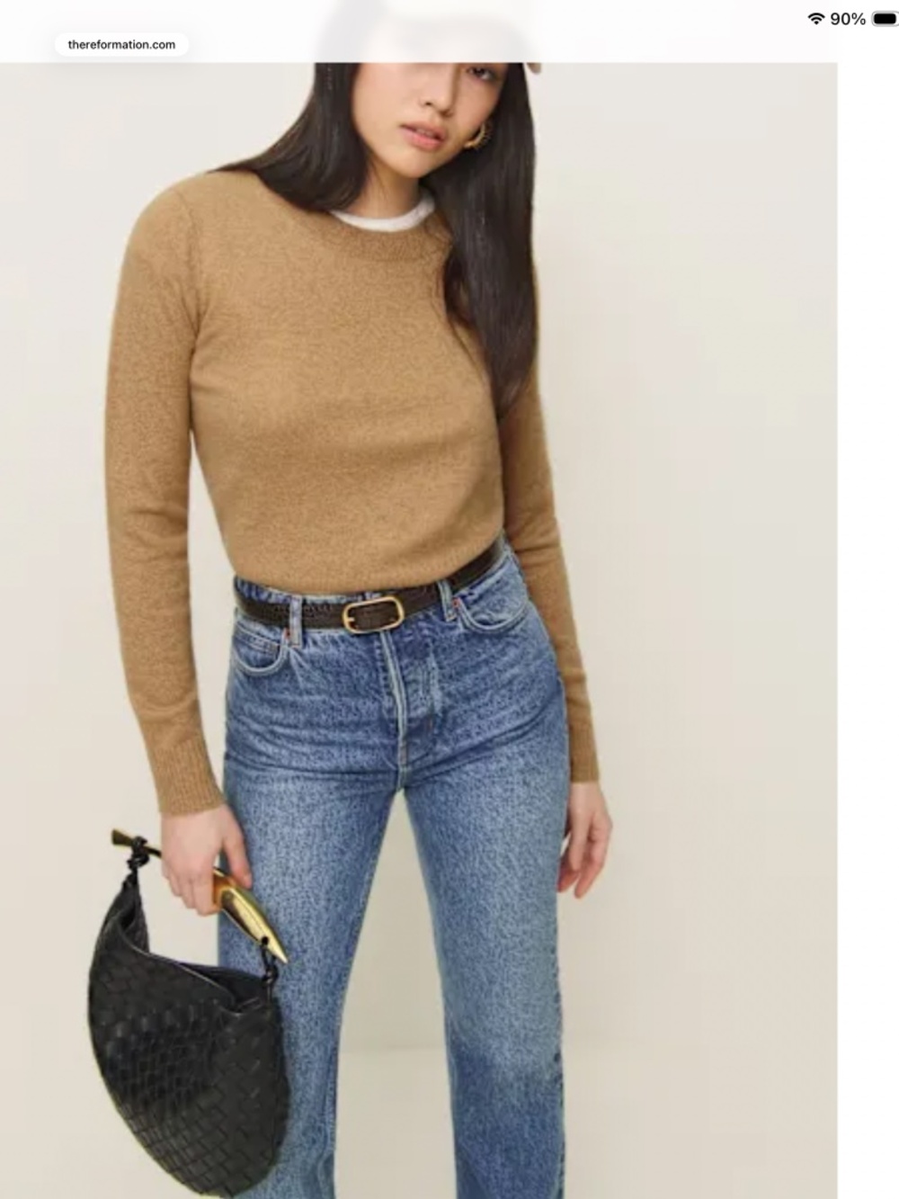 Reformation Dana Crew Cashmere Sweater